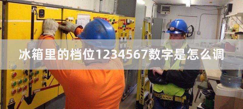 冰箱里的档位12345数字是怎么调的啊